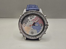 Steeltech Quartz Watch Big Face Blue Strap 3045