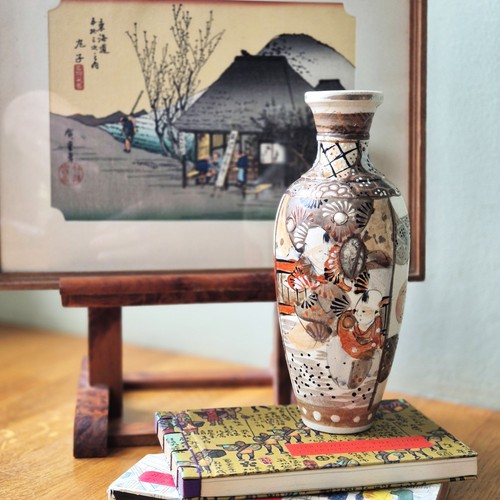 Japanese satsuma ceramic - japanese, vase