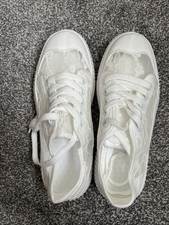 Ladies Lace Trainers Size 36 Uk3 White Wedding