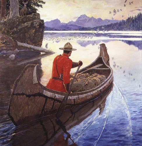 Canadian mountie canoe - mountie,
