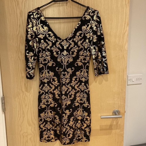 Black and gold full - , sequin