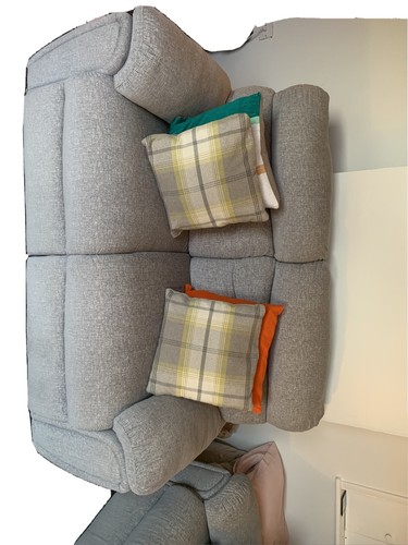 Grey sofa seater with curve - grey, 3