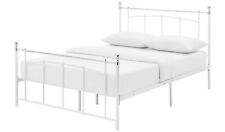 Yani Double Metal Bed Frame - White
