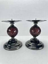 Set Of 2 Scarlet Red Mosaic