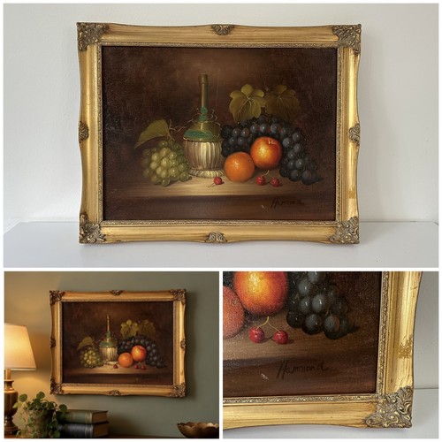 Vintage oil canvas painting - vintage,