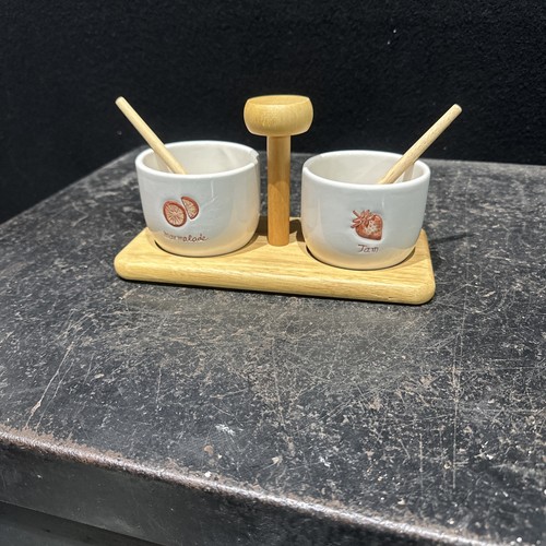 Ceramic jam marmalade pots - ceramic, &
