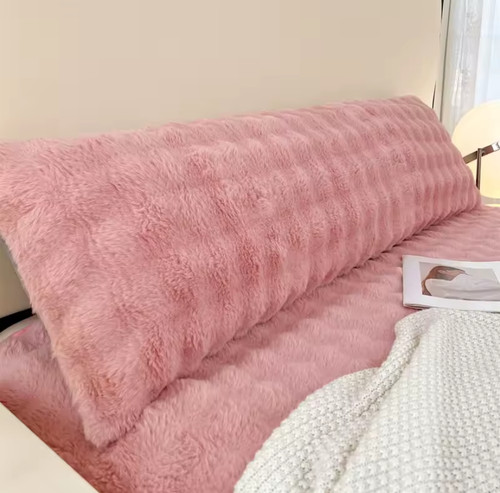 Solid color plush long - color, cushion
