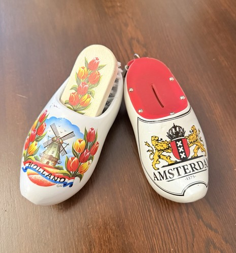 Vintage dutch wooden clogs - dutch,