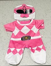 Build a Bear Pink Mighty Morphin' Power Rangers Costume Outfit & Mask RARE BAB