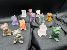 Crystal French Bull Dog Carving Jasper Agate Frenchie Dogs Frenchies Gemstone