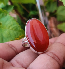 Carnelian Ring Gemstone 925 Sterling Silver Ring Handmade Ring Gift Item MK*