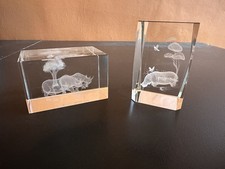 Rhino and Hippo Laser Etched