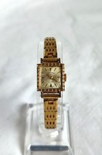 Ladies Rotary Gold Tone Square Faced 17 Jewels AS cal. 1977 Wristwatch-Running