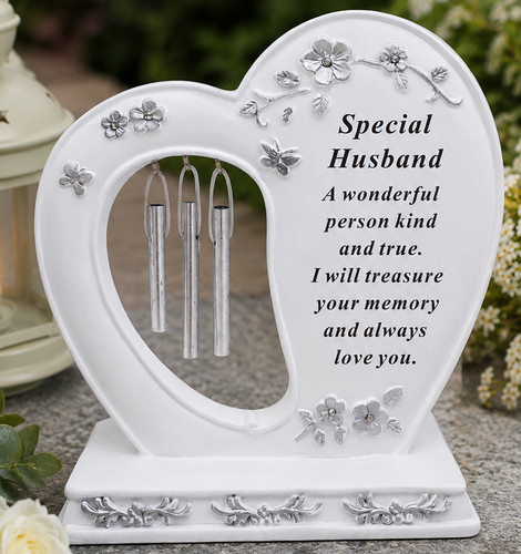 Husband memorial heart plaque - heart,