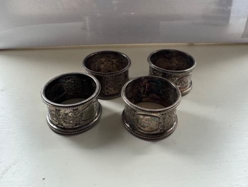 Antique white metal - 4, napkin