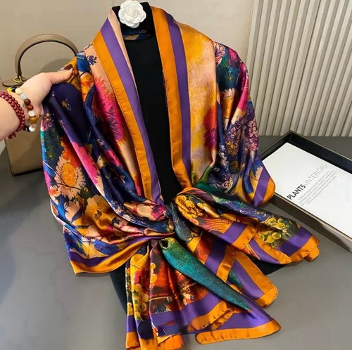 Large silk like scarf 180 - large, scarf(180