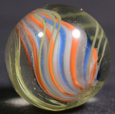 Solid Core German Handmade Antique Marble Lovely Ribbed Candy Cane 16.6mm 21/32"