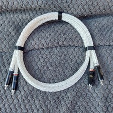 Pair 1m Silver Plated Interconnect Cables