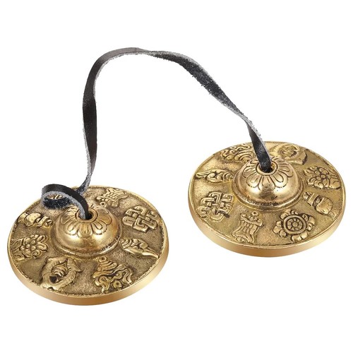 Tibetan tingsha cymbals brass - tingsha,
