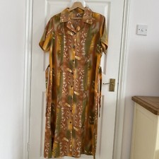 Vintage 1980’s Women’s Floral Summer Kaftan Beach Dress Tie Back 16 /18 New