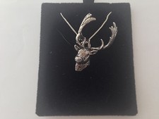 A63 Fallow Deer Head on a 925