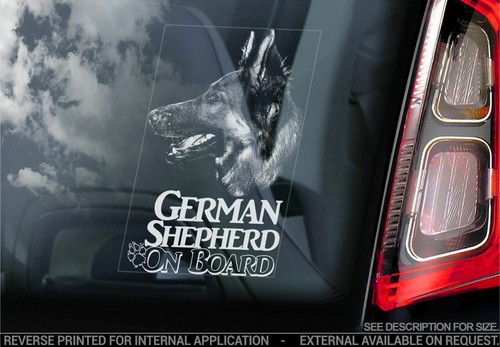 German shepherd car sticker - german,