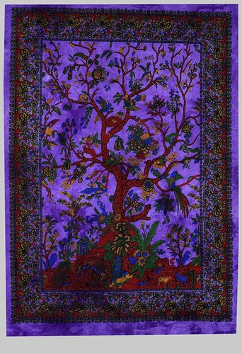 Purple tree life wall - purple,