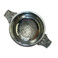 Quaich with 4 Thistle Pewter