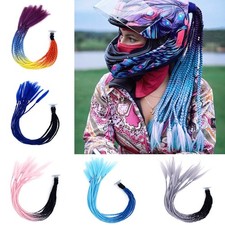 24" Motorcycle Helmet Braid Ponytail Motorbike Riding Helmet Pigtails Braids