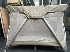 Nuna Sena Aire Travel Cot / Baby Travel Bed - Grey Khaki - Portable Folding Crib