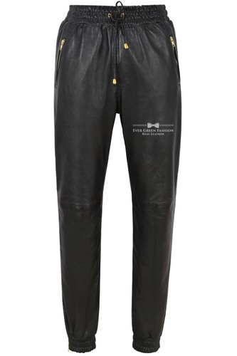 Men real leather trousers - leather,
