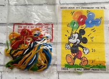 Vintage Mickey Mouse Cross Stitch Kit Needlecraft 1978 50th Anniversary Disney