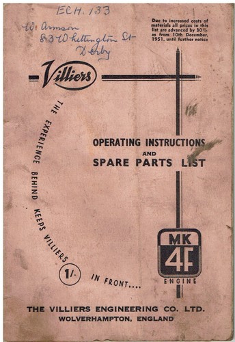 Villiers 98cc 2 stroke - villiers, mk