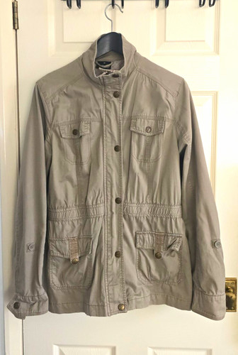 Women grey military jacket - grey,