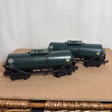 2 HORNBY DUBLO OO GAUGE  4685 ICI CAUSTIC BOGIE LIQUOR WAGON UNBOXED TRAIN LOCO