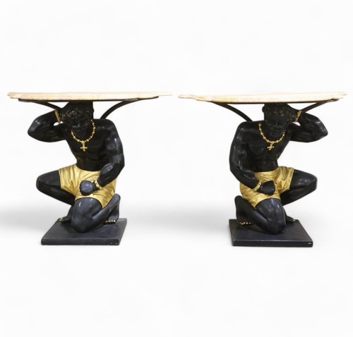 Large blackamoor marble top - marble,