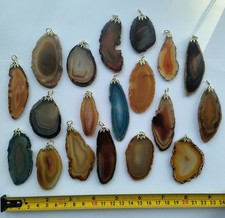 19 X Agate Slice Pendants