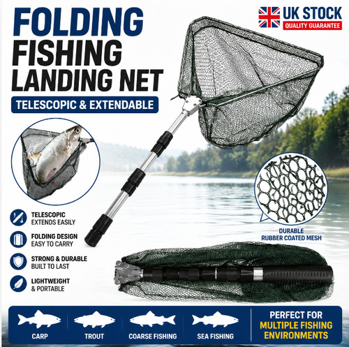Collapsible fishing landing - collapsible,