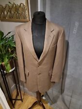 Vintage John Hardy Brown Windowpane Check Pure New Wool Country Blazer - 40R 40"