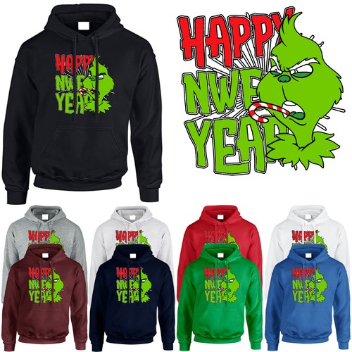 Happy new year grinch - happy, mens