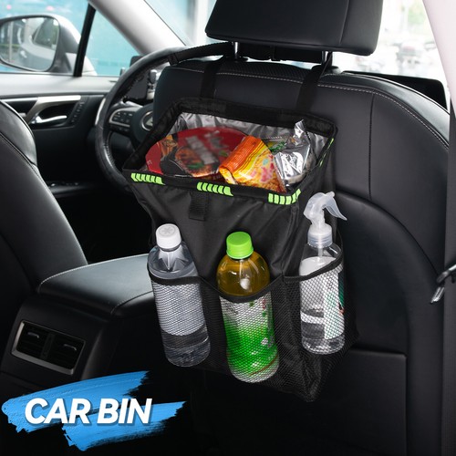 Foldable car rubbish bin seat - foldable,