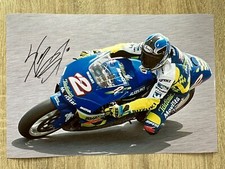 KENNY ROBERTS JR HAND SIGNED 12X8” PHOTO SUZUKI RGV 500CC WORLD CHAMPION 2000