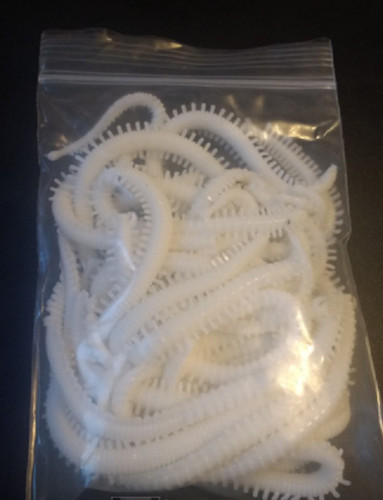 White ragworm lures - white,