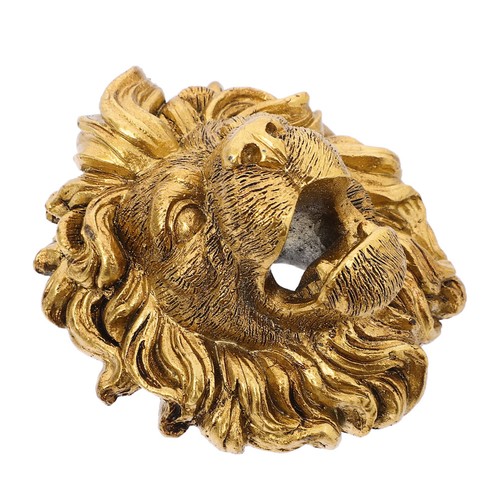 Golden lion head fountain - golden,