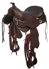Treeless western saddle