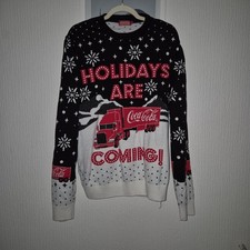 Coca Cola Official Christmas Jumper Holidays are Coming! Size Medium