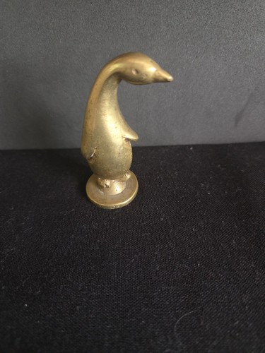 Mini brass penguin - brass, figurine