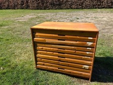 Vintage Architect wooden chest of drawers