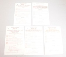 Bus Coach Timetable Sheets Nottingham City Transport 1950s  (x5)
