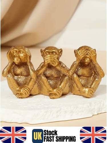 Gold three wise monkeys - gold,
